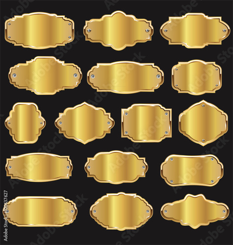 Metal plates premium quality golden collection