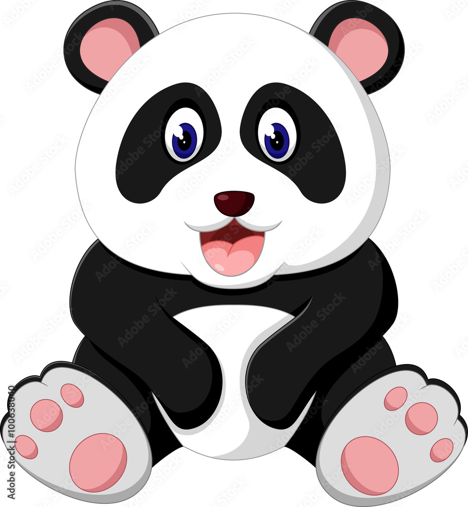 Obraz premium illustration of cute panda cartoon