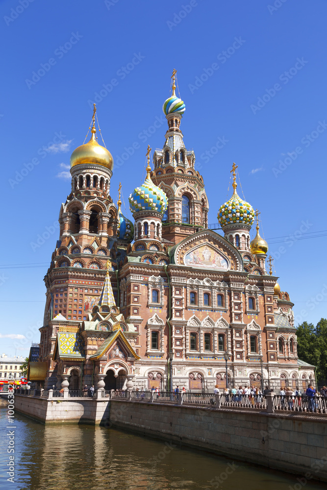 The Cathedral of the Spilled Blood in St. Petersburg, Russia.
