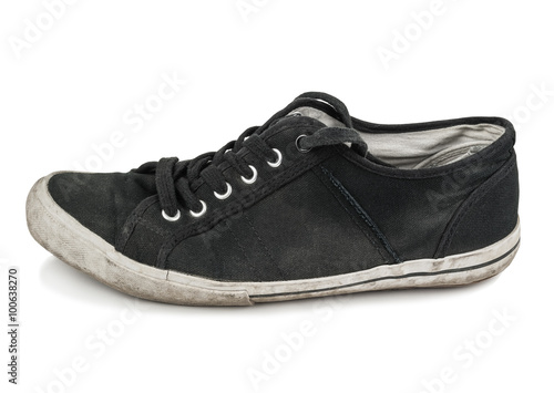 old black sport shoe