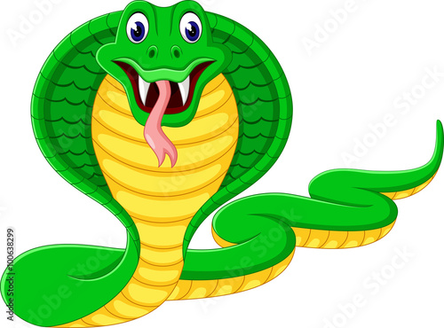 illustration of angry cobra snake 