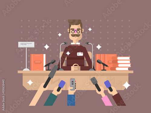 Press conference man