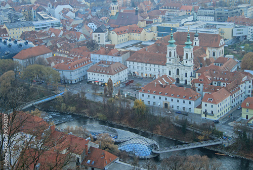 cityscape of city Graz, the capital, Styria