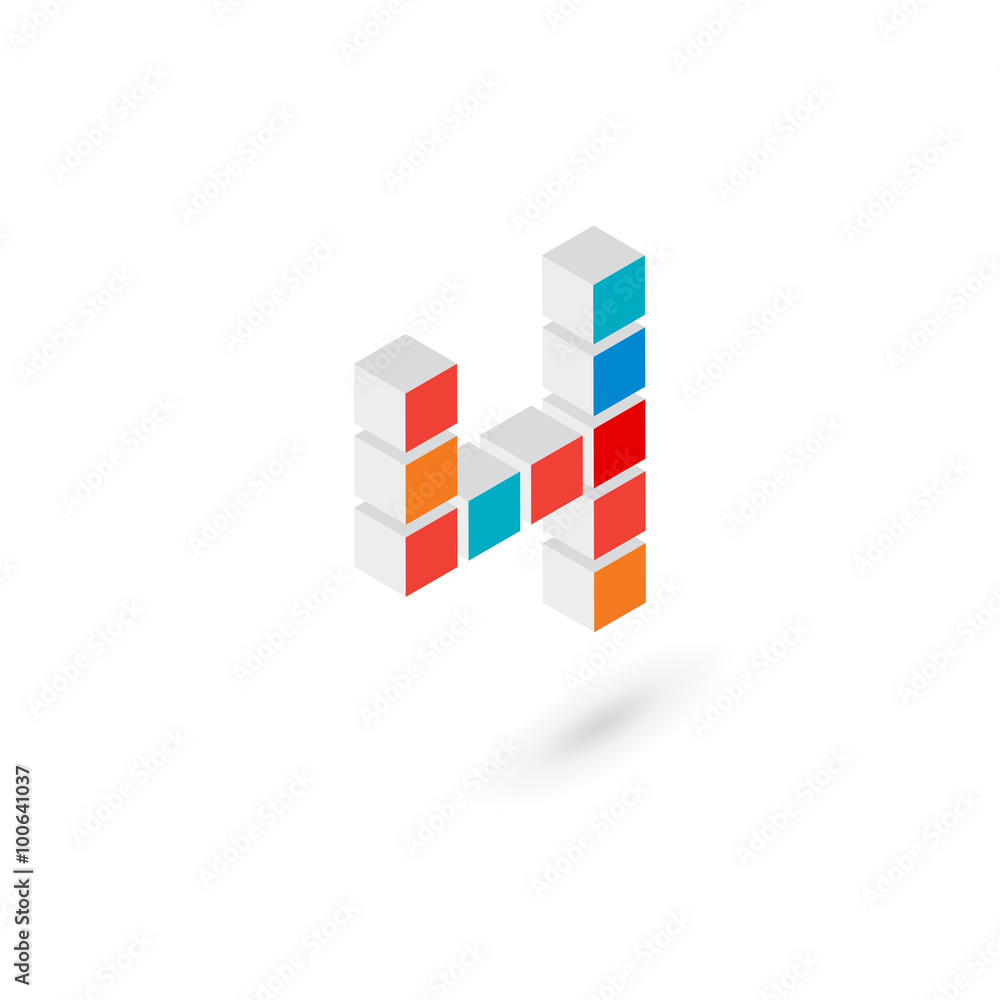 3d cube number 4 logo icon design template elements 3d cube number 4 logo icon design template elements