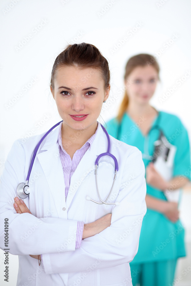 Portrait of young female doctor in a hospital Portrait of young female doctor in a hospital
