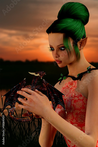 Fee und Drache