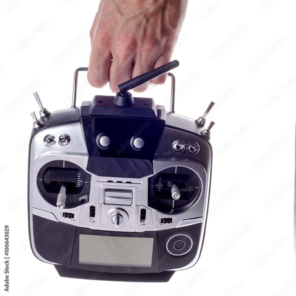 Remote control in hand man Remote control in hand man
