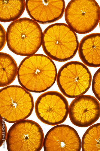 Background of sliced oranges