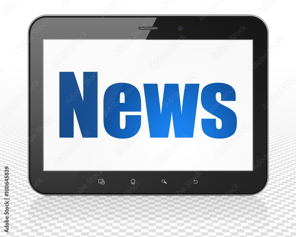 News concept: Tablet Pc Computer with News on display News concept: Tablet Pc Computer with News on display