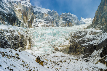 Plexiglas schilderij Gletsjers Gletsjer in Himalaya gebergte  © mbruxelle