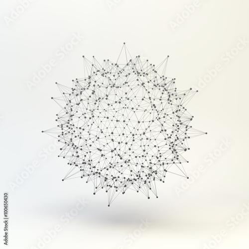 3d Abstract Sphere. Vector Illustration.
