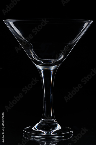 martini glass on black