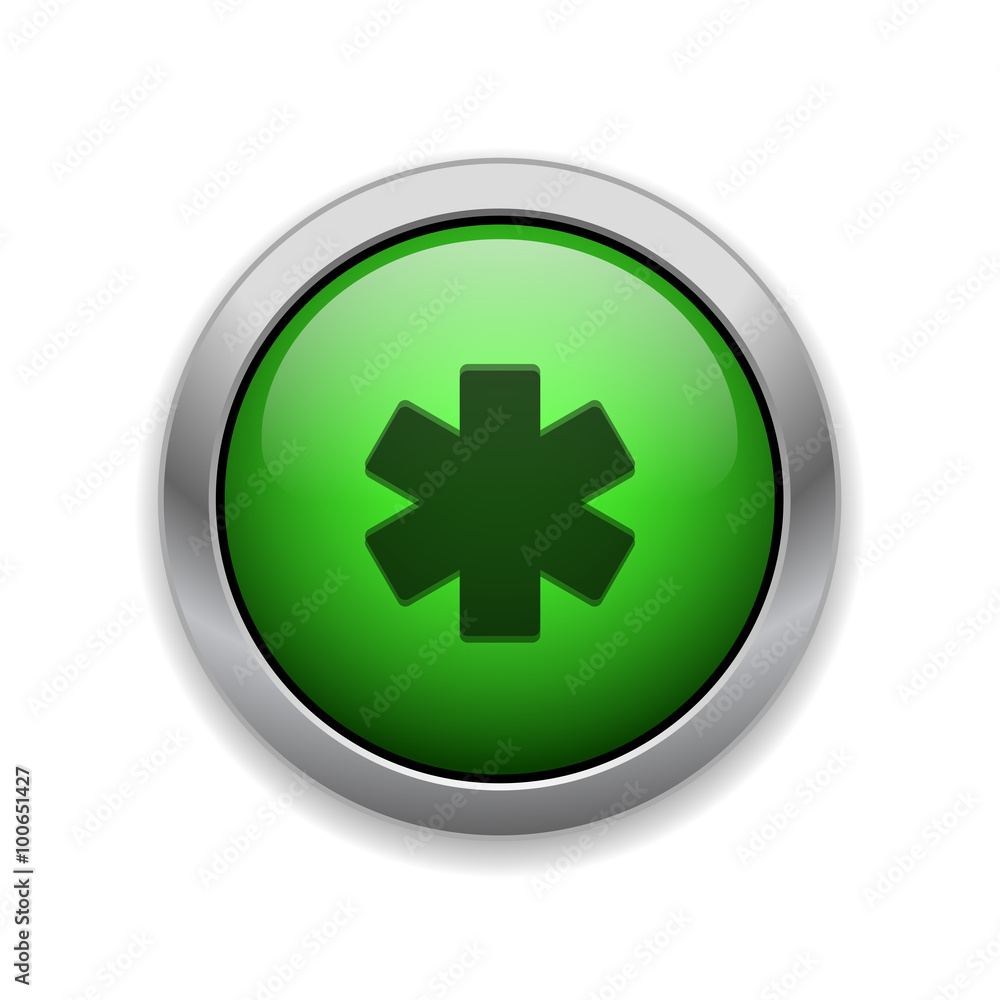 Obraz premium Green Glowing App Icon