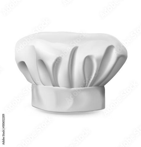 Chef hat on white background. Vector illustration. It can be used in menu, restaurant, adv, etc.