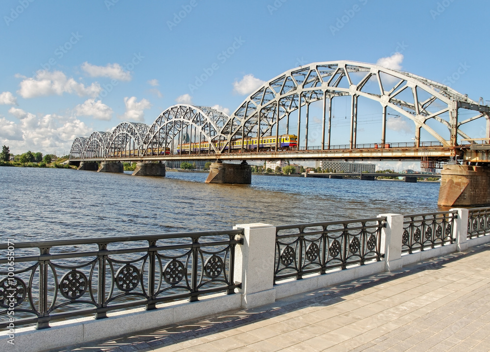 River Daugava in Riga. River Daugava in Riga.