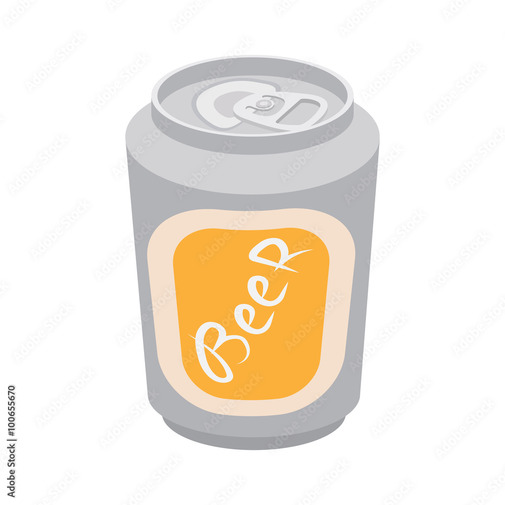 Beer can cartoon icon