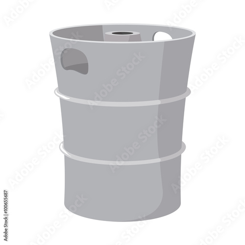 Metal beer keg cartoon icon