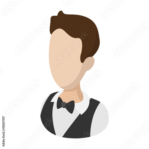 Waiter garcon cartoon illustration