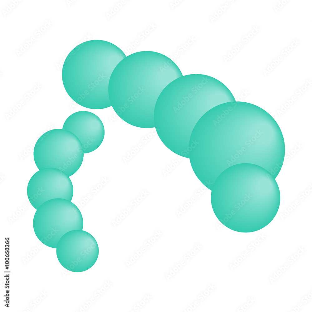 Blue virus isometric 3d icon