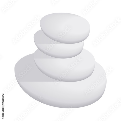 Stones spa isometric 3d icon
