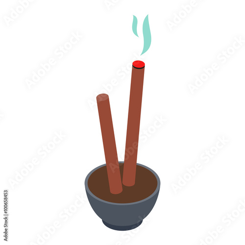 Incense isometric 3d icon