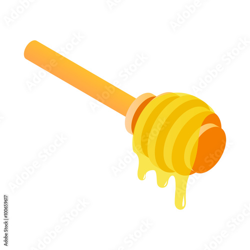 Honey dipper isometric 3d icon