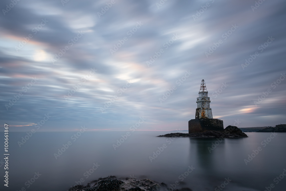 Sunrise at Ahtopol lighthouse, Bulgaria