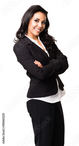 Foto Businesswoman on White