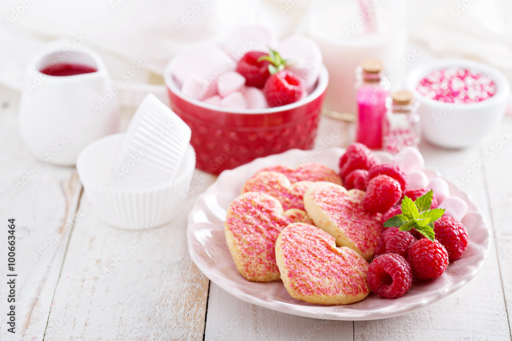 Heart shaped cookies for Valentines day Heart shaped cookies for Valentines day