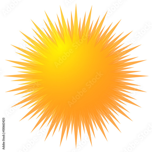 Starburst shape. Abstract explosion, blast shape. Vector illustr