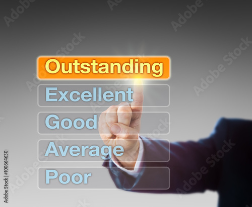 Hand Selecting OUTSTANDING By Touch