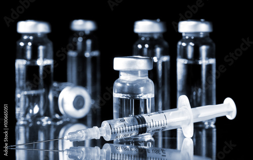 Glass Medicine Vials and Syringe