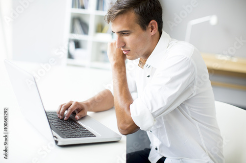Young man in the office