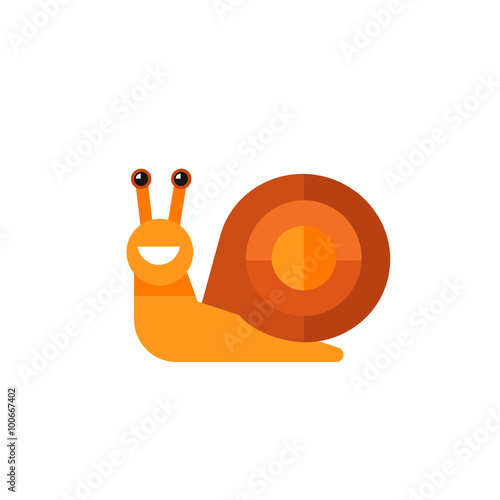 Cute snail icon