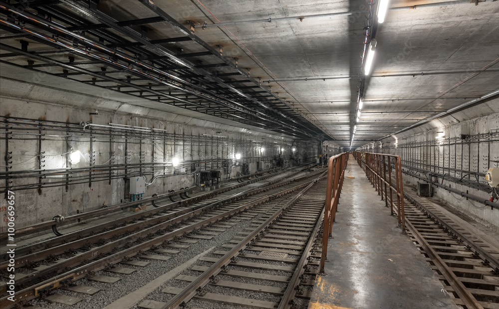 Platform for train driver in the new subway tunnel