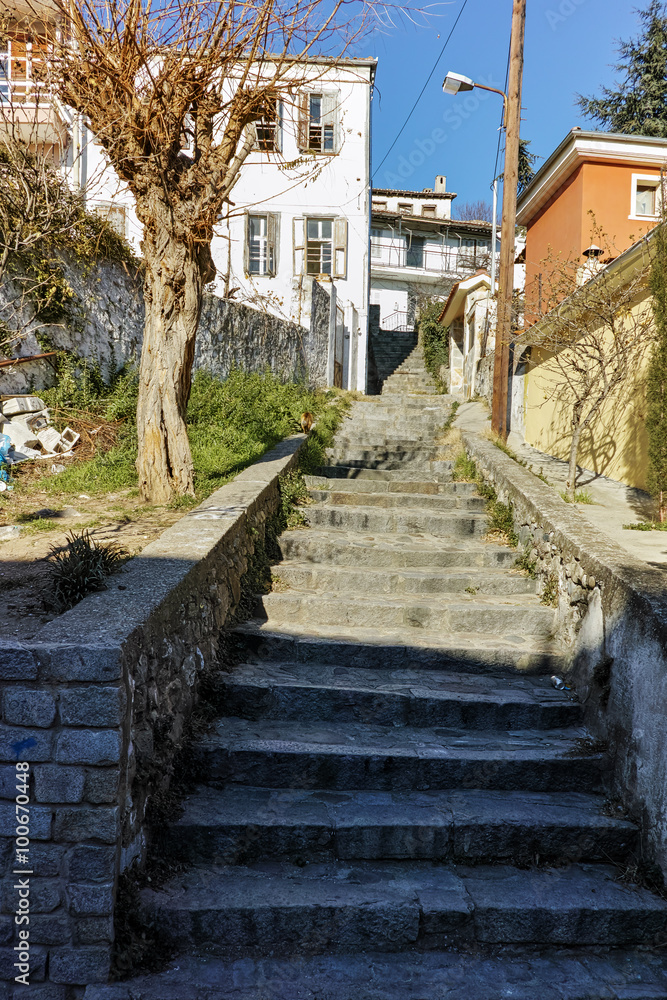 Stairs in old town of Xanthi, East Macedonia and Thrace, Greece