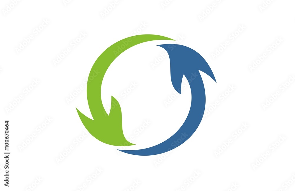 Fototapeta premium arrow circle icon logo vector