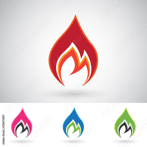 Colorful Fire Icons