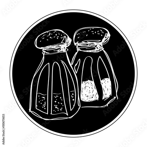 Simple doodle of salt and pepper pots