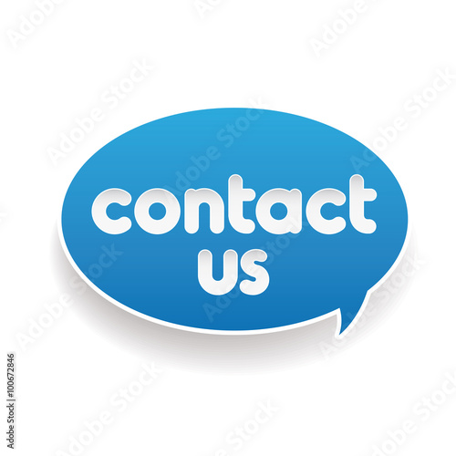 Contact us label - speech bubble