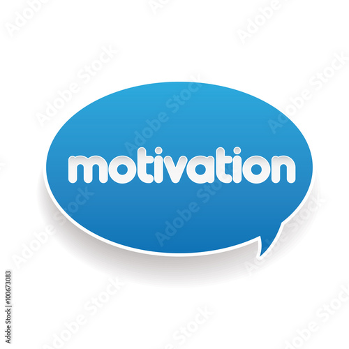 Motivation label speech bubble
