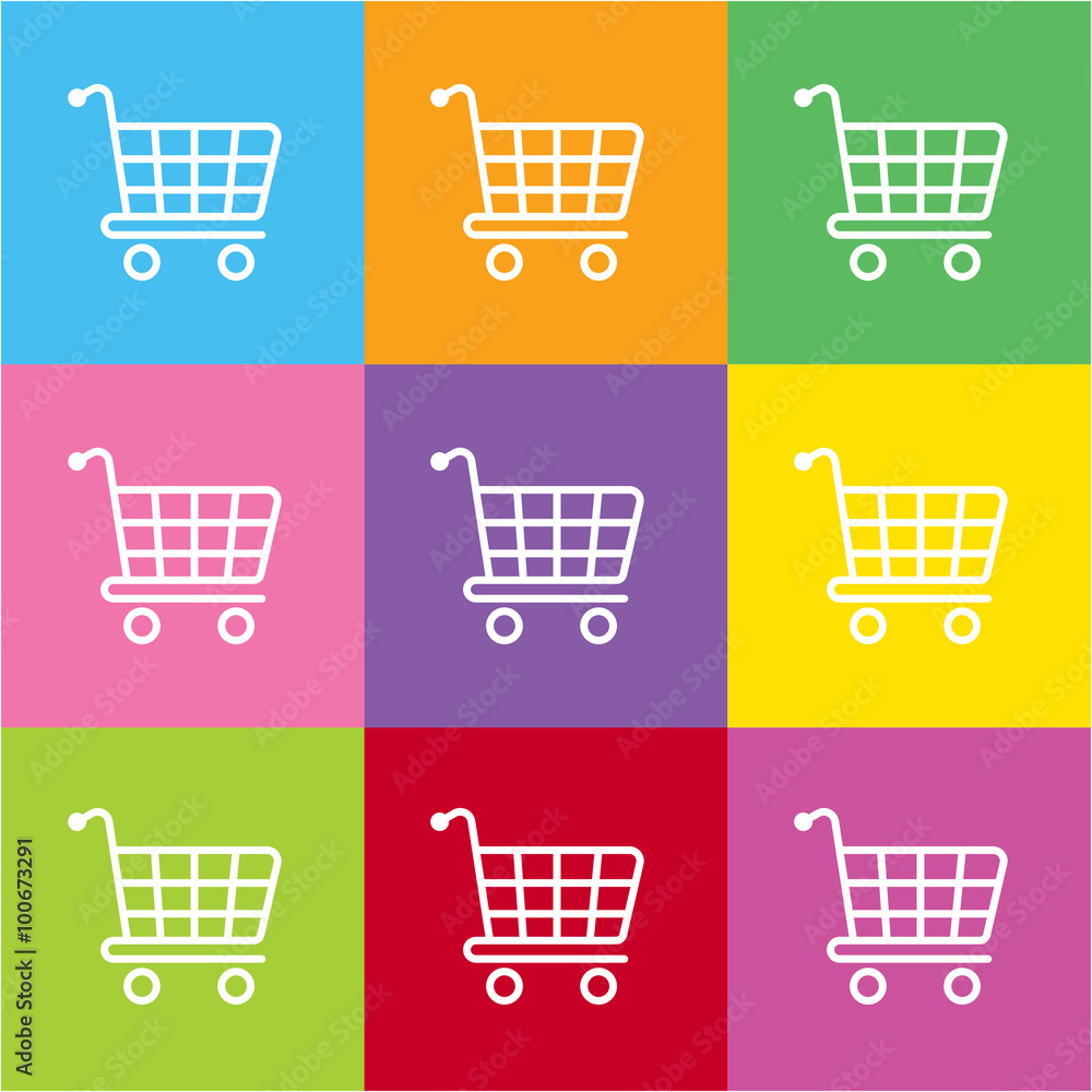 Shopping trolley icon for web and mobile Shopping trolley icon for web and mobile