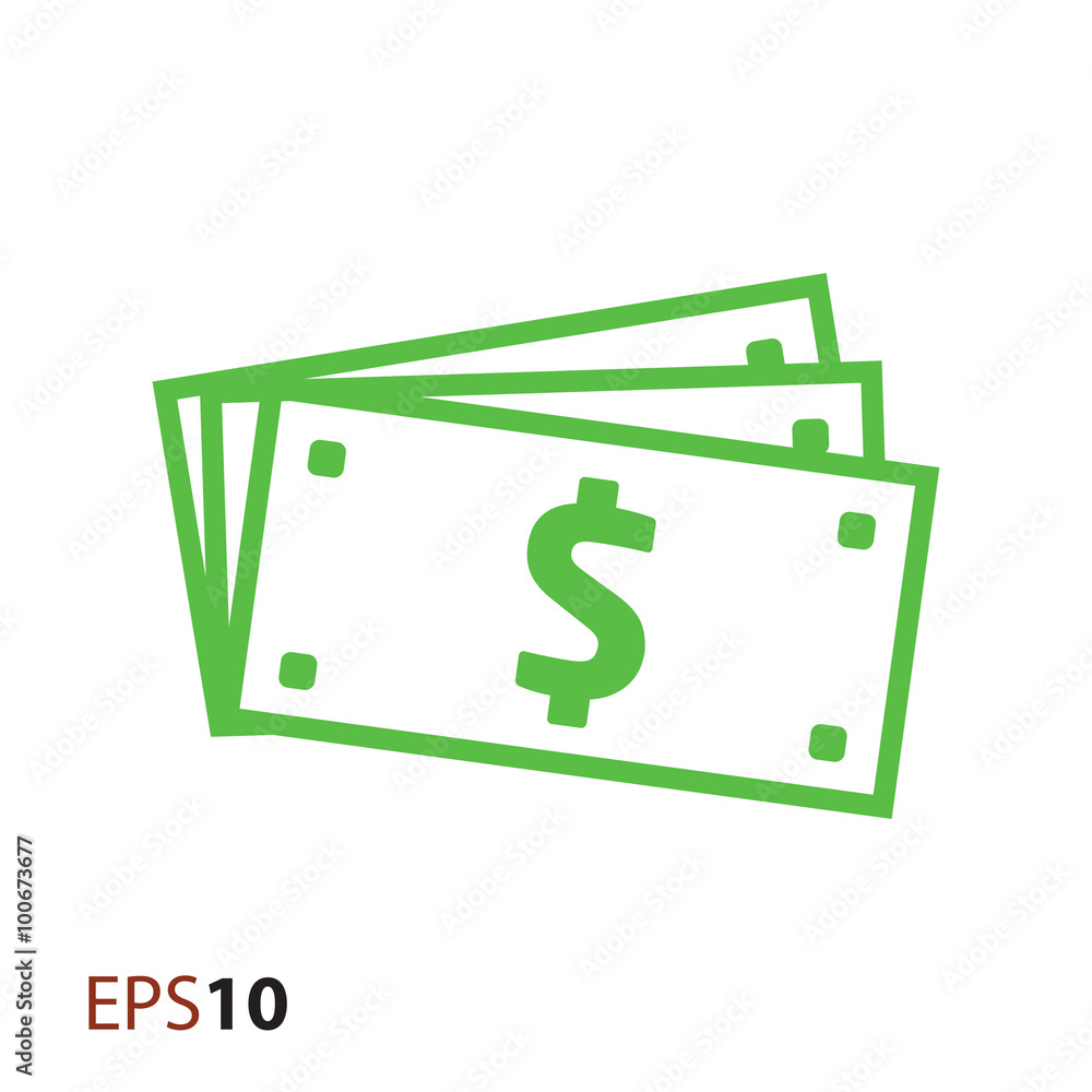 Dollar bills icon for web and mobile Dollar bills icon for web and mobile