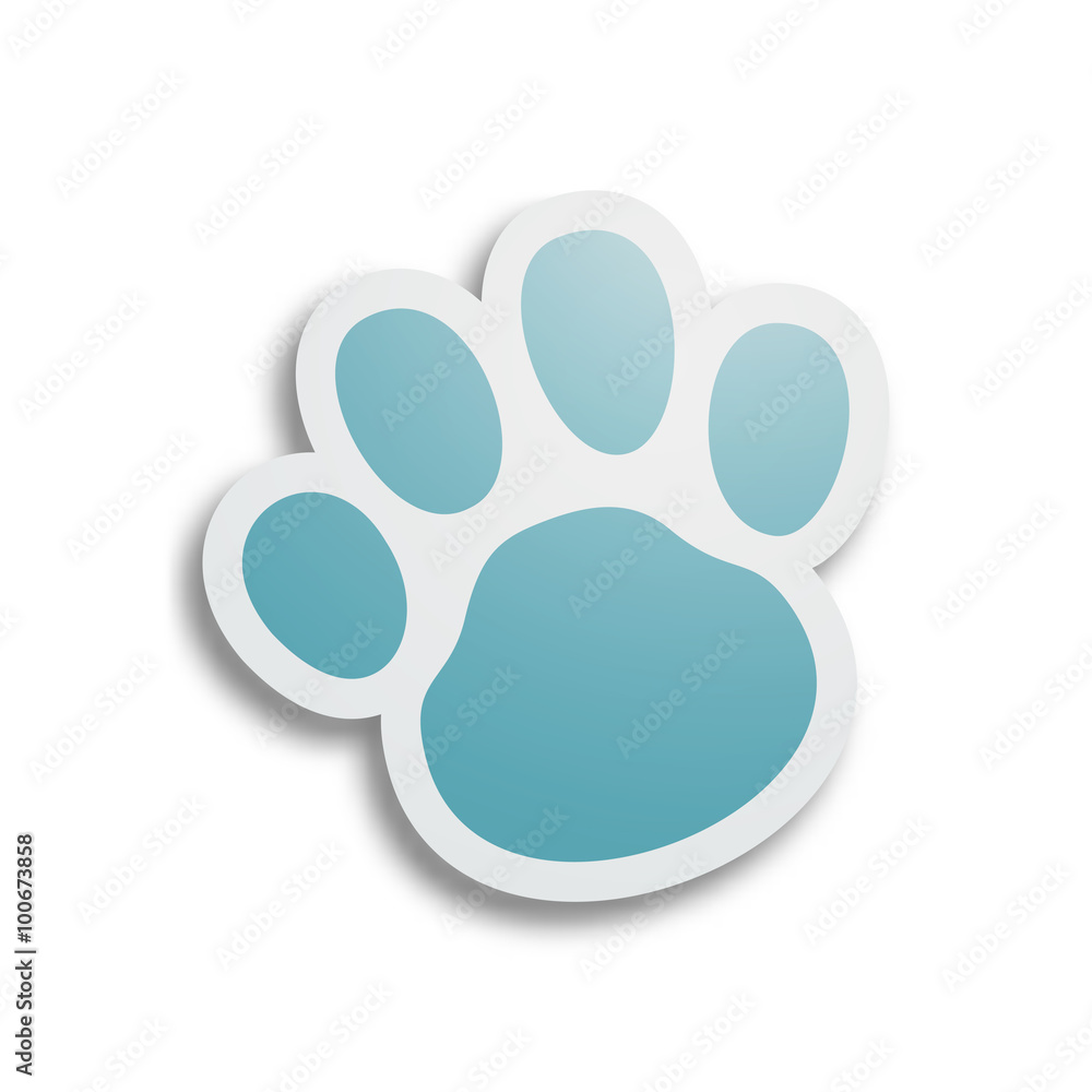 Blue dog paw. Blue dog paw.