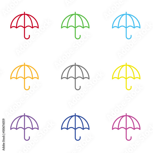 Umbrella icon for web and mobile