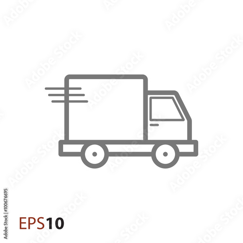 Fast delivery car icon for web and mobile