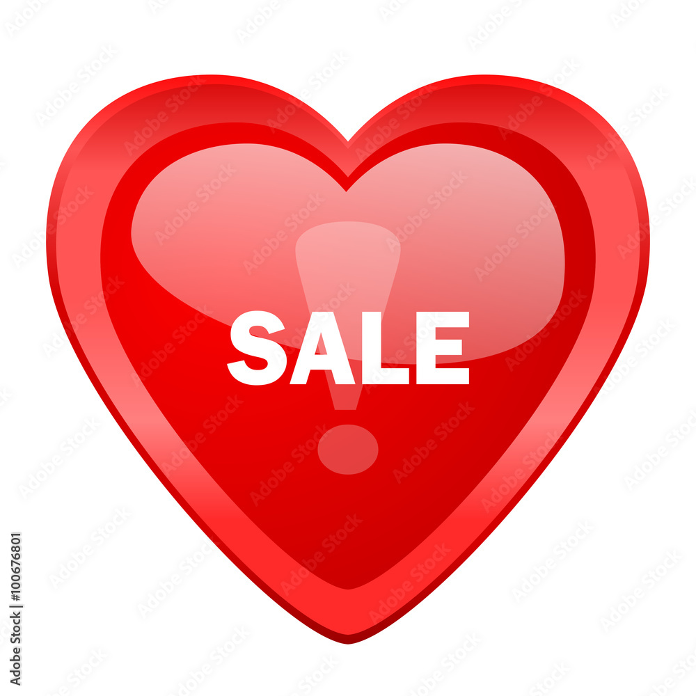 sale red heart valentine glossy web icon sale red heart valentine glossy web icon