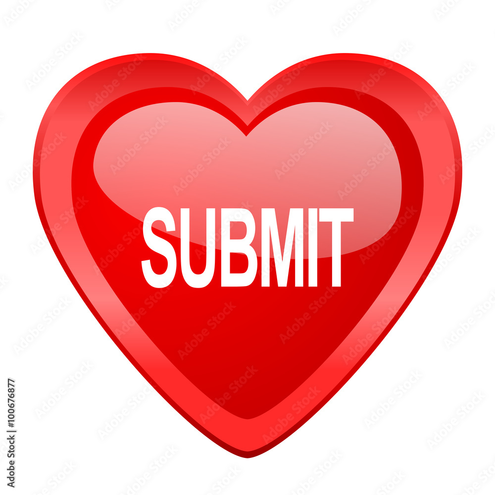 submit red heart valentine glossy web icon submit red heart valentine glossy web icon