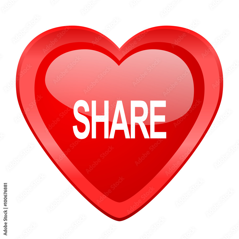 share red heart valentine glossy web icon share red heart valentine glossy web icon