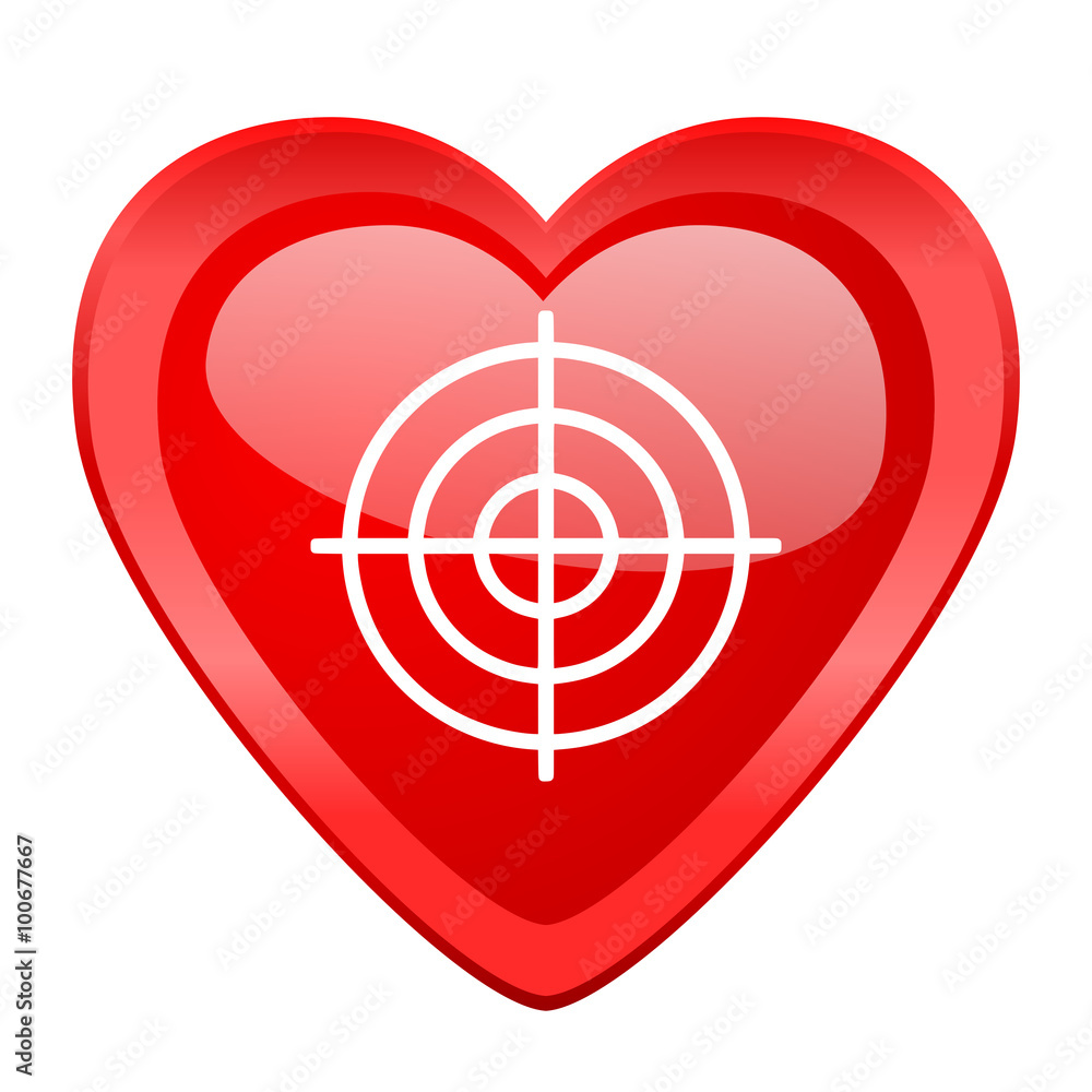 target red heart valentine glossy web icon target red heart valentine glossy web icon